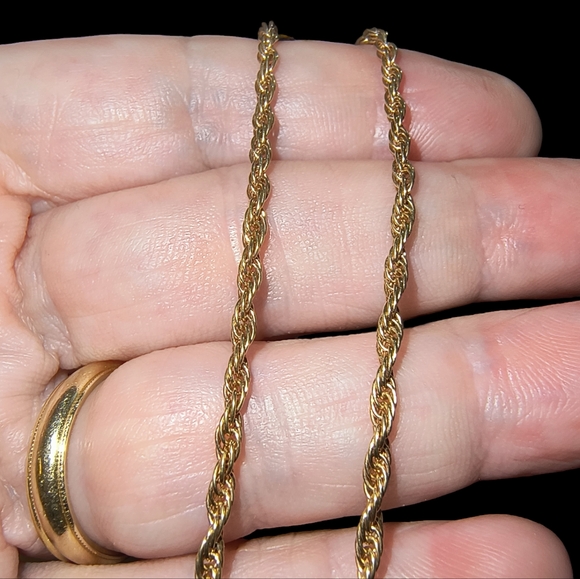 Milor Italy Gold Vermeil Sterling Silver Triple Rope Chain 18 Inches - Picture 5 of 8